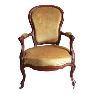 Fauteuil Louis xv en acajou
