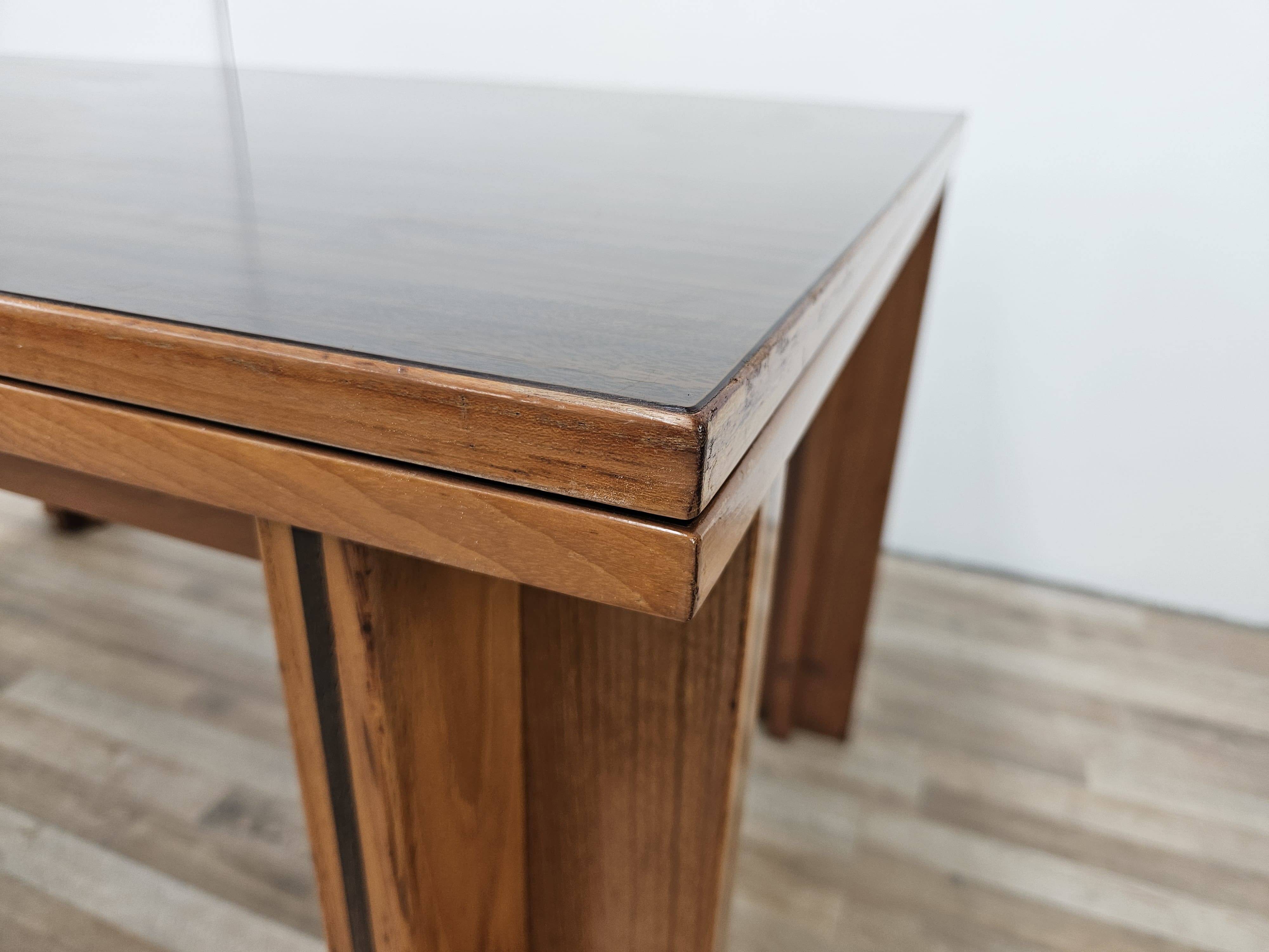 Italian design folding dining table, 1970