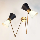 Wall lamp double diabolo black & white