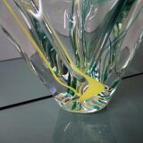 Vase vintage en verre de Murano soufflé dans la masse années 70
