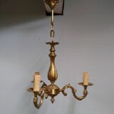 Louis xv bronze 3 branch chandelier vintage timeless elegance