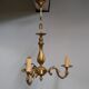 Lustre 3 feux en bronze style Louis XV