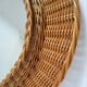 Vintage woven rattan marrow round mirror 1960