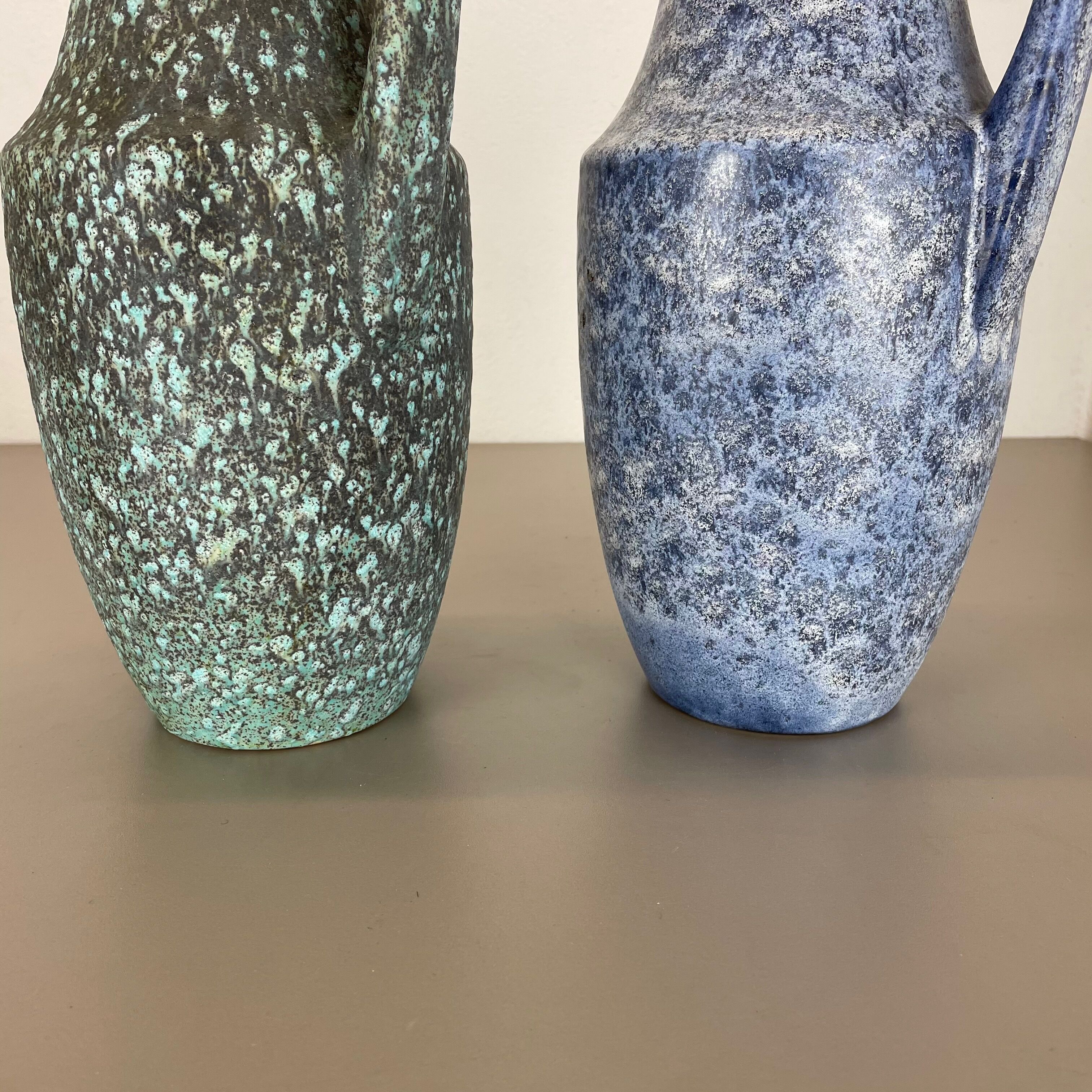 Set of Two Pottery Fat Lava "Supercolor" Vases by Scheurich Germany WGP