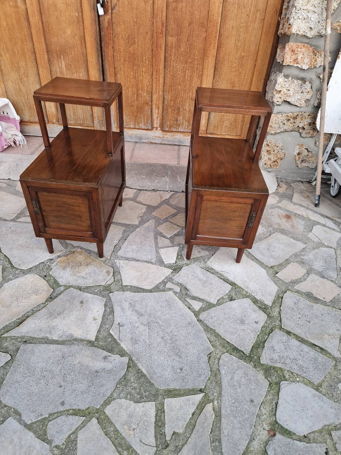 2 bedside tables from the 1950s