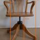 Adjustable office chair, in solid light oak – 1940