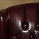 Fauteuil de bureau Chesterfield Wingback en cuir vintage
