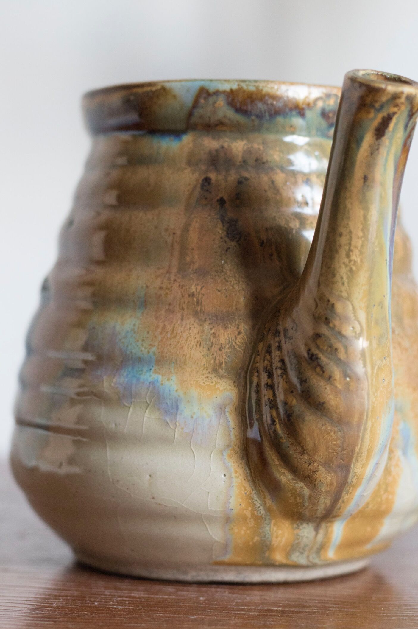 Vintage enamelled pitcher