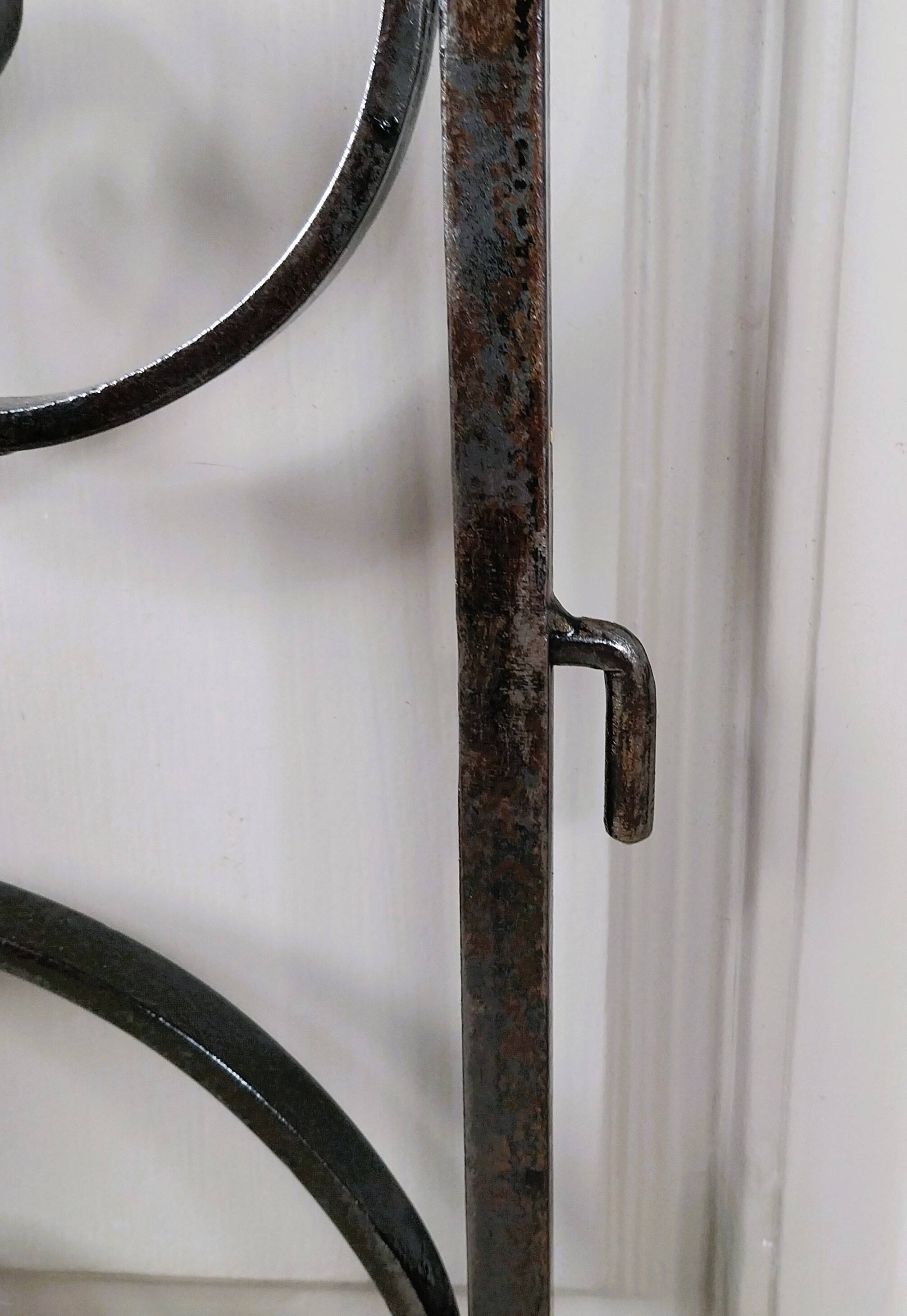 2 antique wrought iron doors