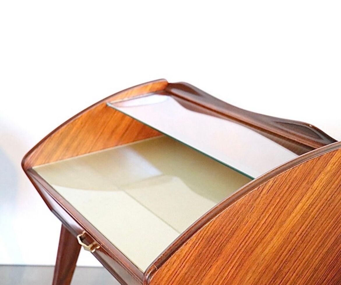 Pair of italian 1950's night stands bed side tables