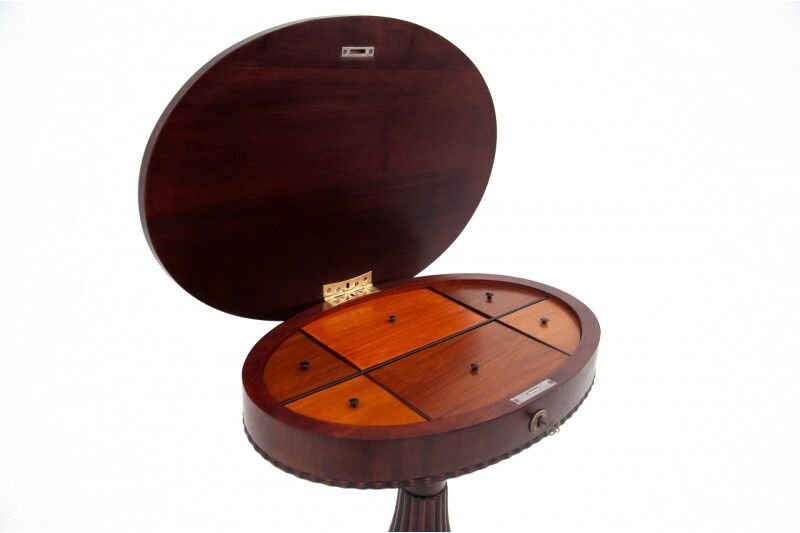 Antique thread table, Northern Europe, around 1860. After renovation.