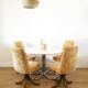 Lot de 4 fauteuils pivotants années 70