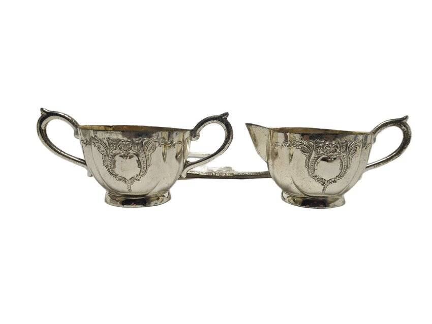 Pop art sugar bowl and milk jug, Sweden, 1960s, set of 3