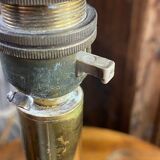 Brass lamp with pleated shade