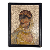 Portrait d’une dame en mosaïque de marbre dans le goût de l’antique, vers 1880