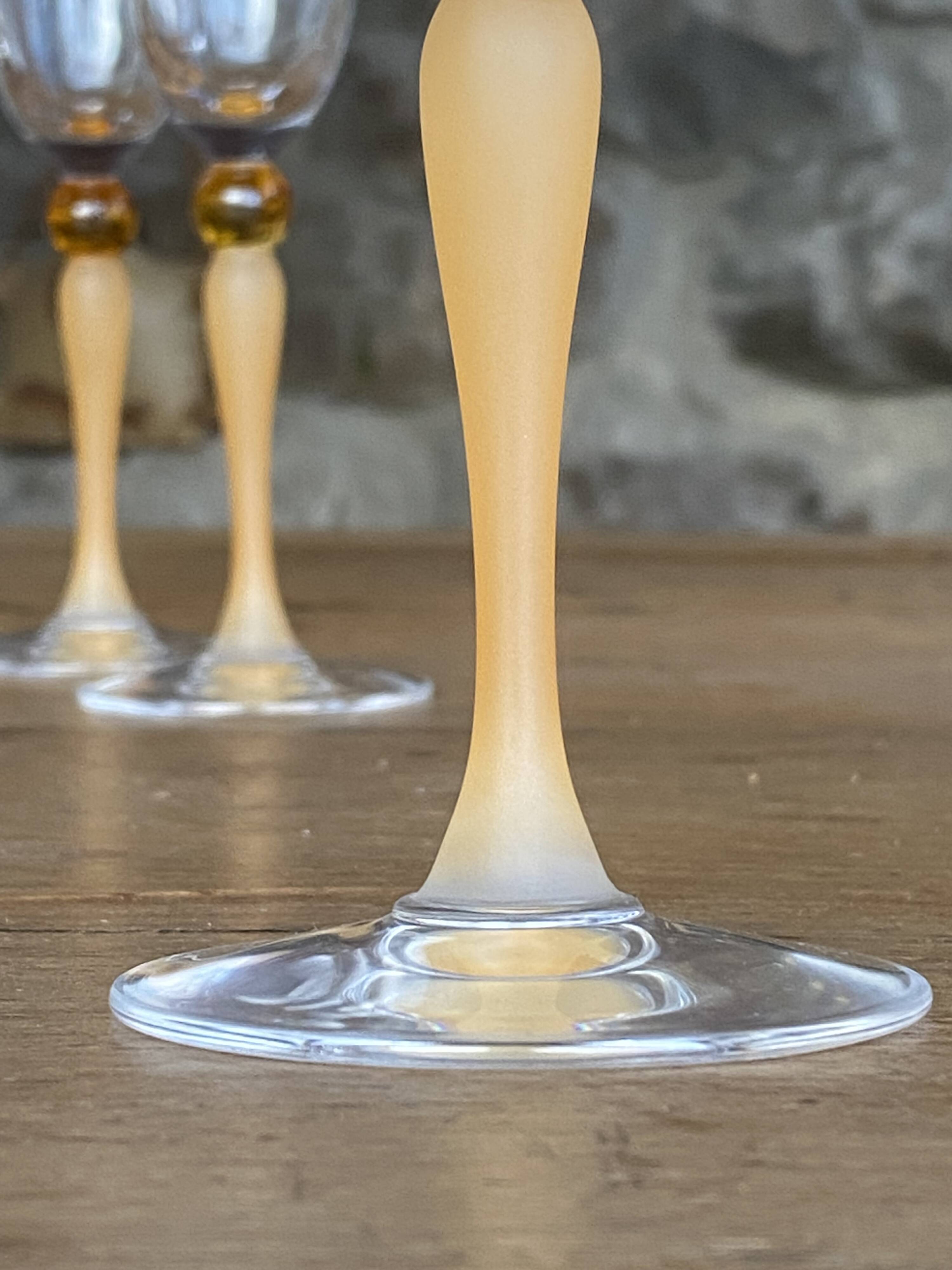 4 flutes de champage cristal d’Arques