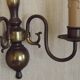 Pair French Vintage Age Bronze Effect Metal Flemsh Style Double Wall Lights 5092