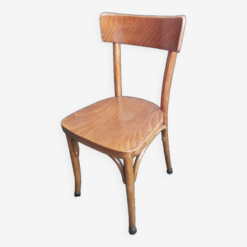 Old vintage Baumann style bistro chair in wood