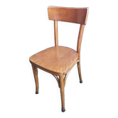 Old vintage Baumann style bistro chair in wood