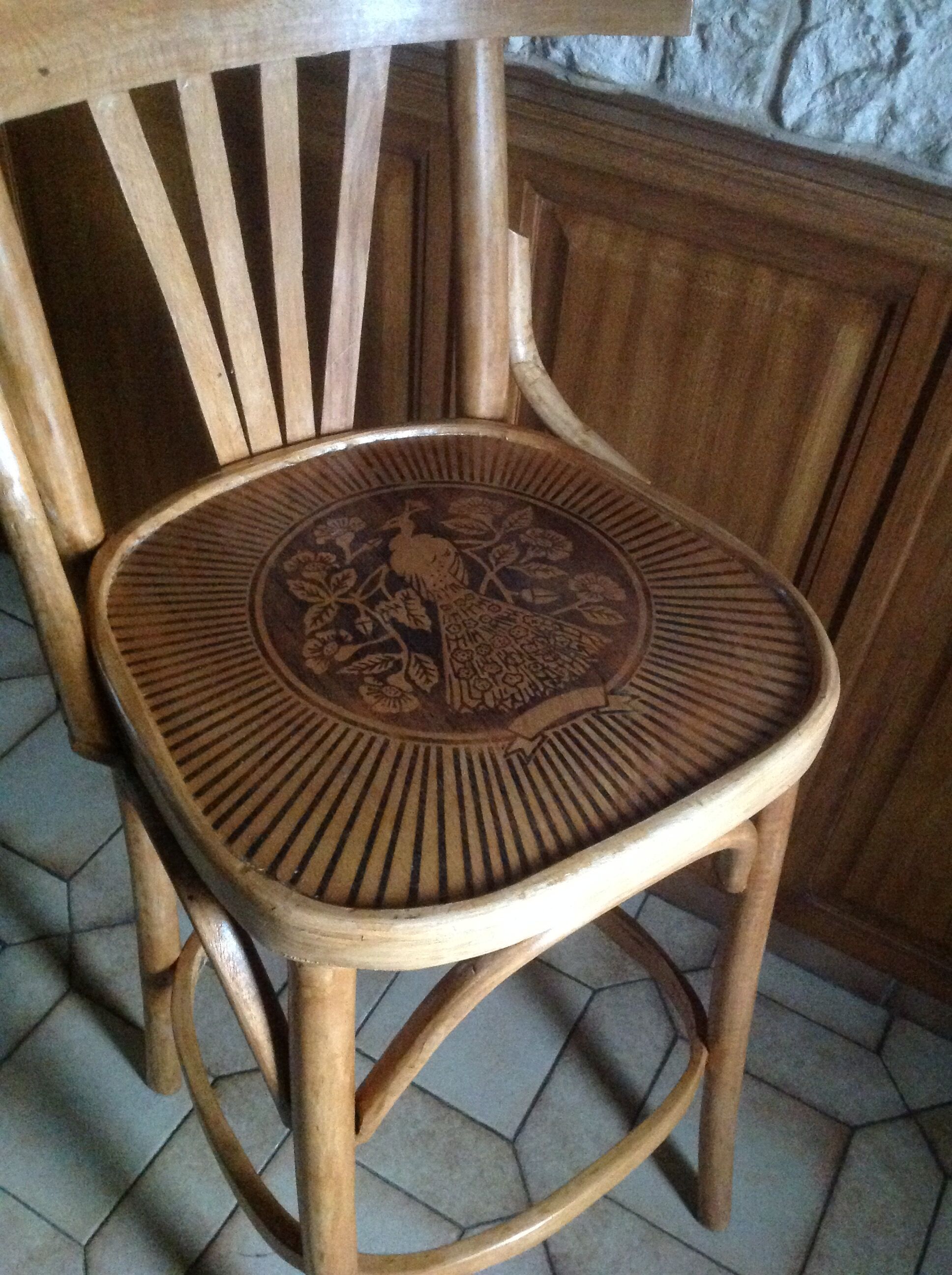 Pair of bar high chairs