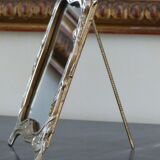 Table mirror Art Nouveau style in solid bronze 20x26cm