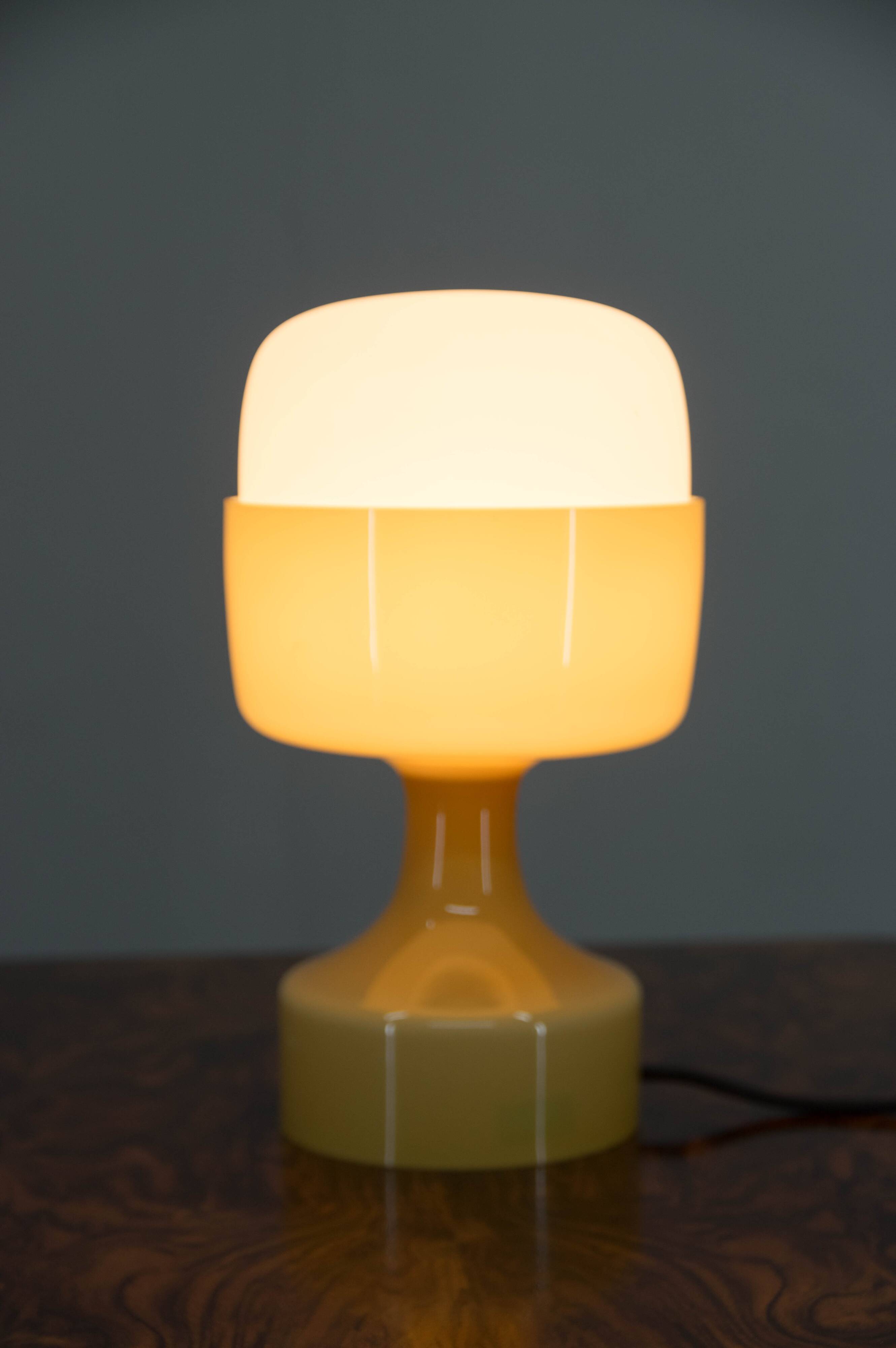 Mid-Century All Glass Table Lamp by Karel Volf, 1970s