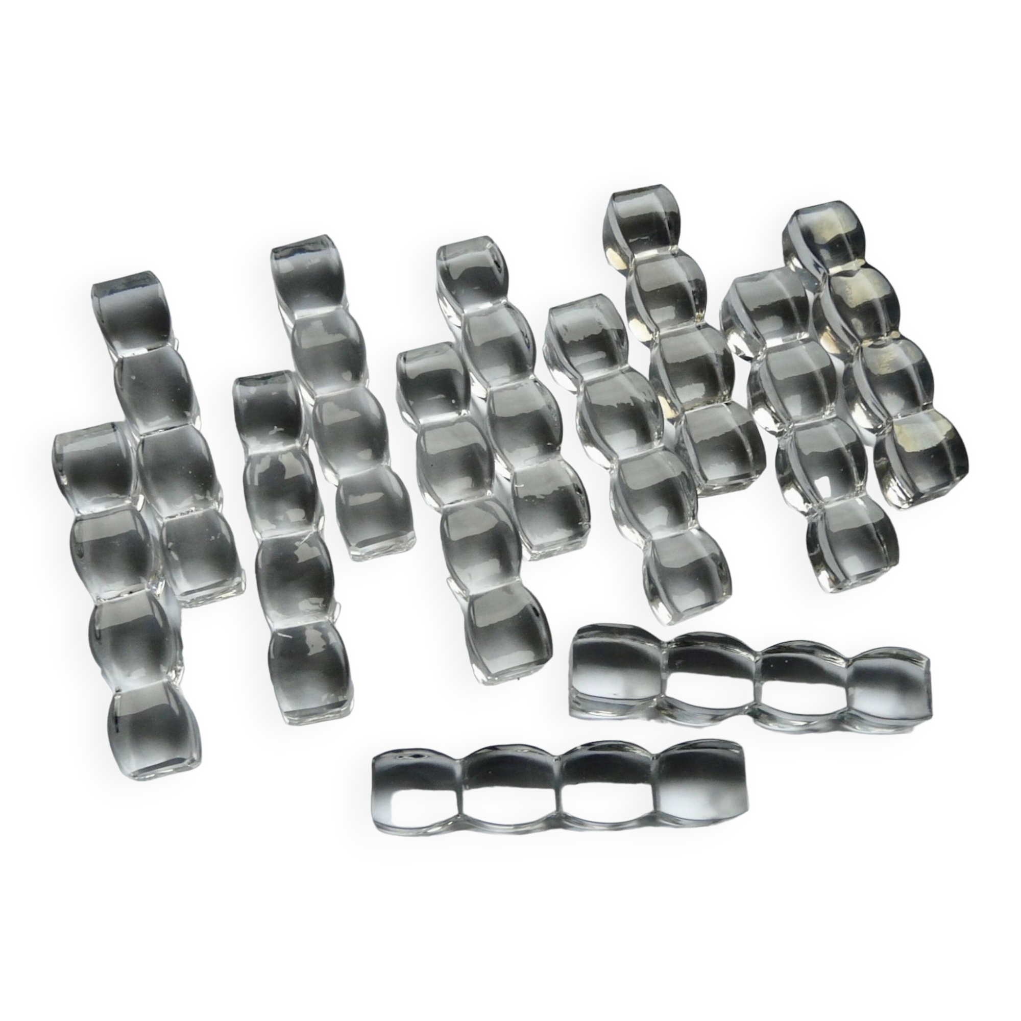 Service de 12 porte-couteau cristal vintage 1960