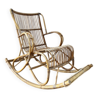 Vintage rattan rocking chair
