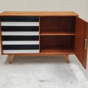 U-458 black and white sideboard by Jiri Jiroutek for Interier Praha
