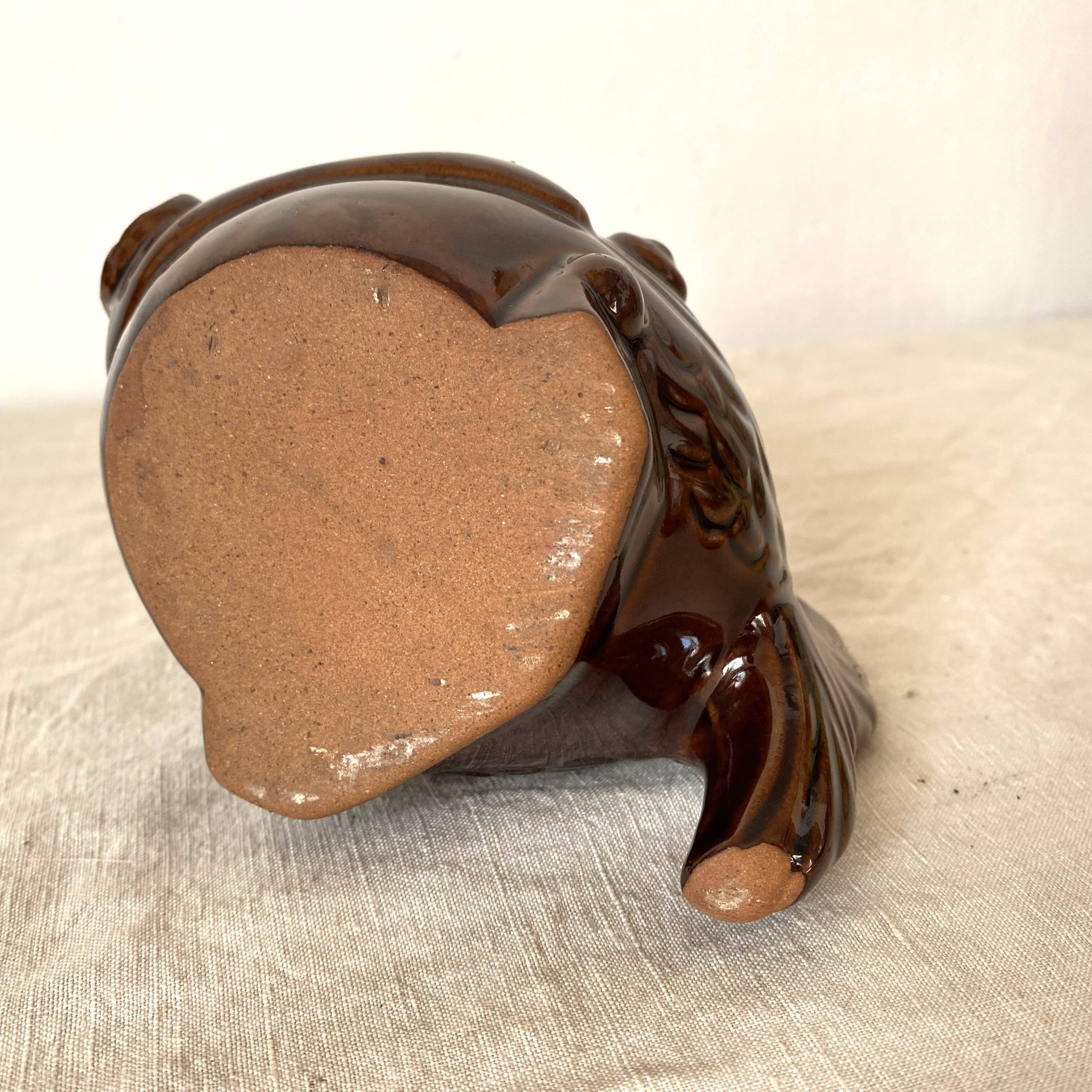 Vintage ceramic zoomorphic fish ashtray