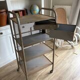 old industrial furniture / Heliolithe architect's trolley / vintage