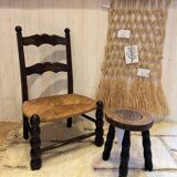 brutalist wooden chair dudouyt