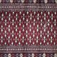 Handwoven red Boukhara oriental rug, 1960s