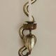 Pair of Egyptian Revival Style Engraved Brass Cobra Sconces