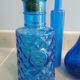 Ensemble blue vintage bouteille vase flacons