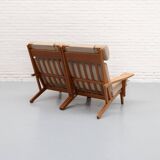 GE-375/2 Two-seater Sofa by Hans Wegner for Getama