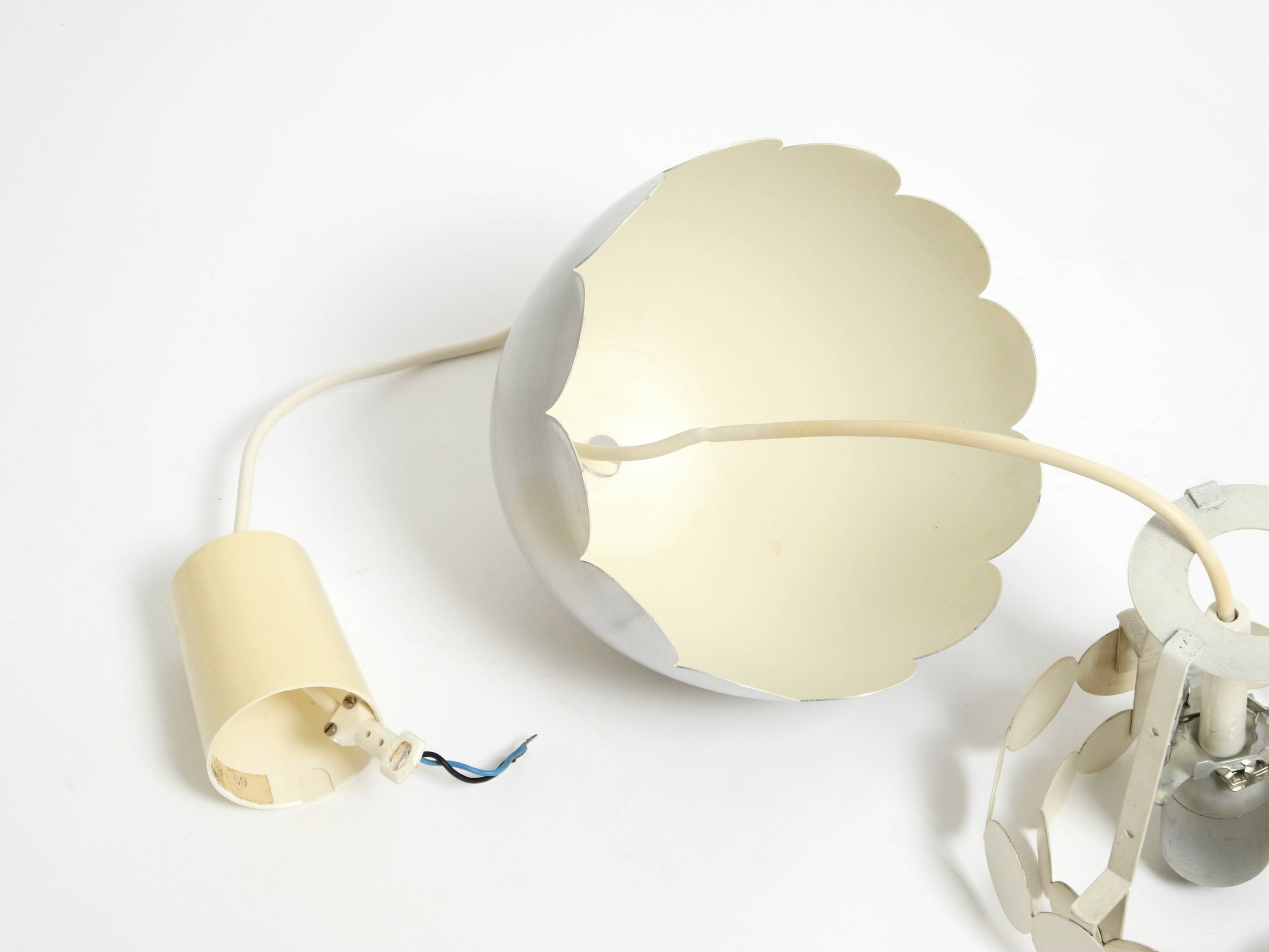 Small 1960s Space Age pendant lamp by Doria made of aluminum and metal