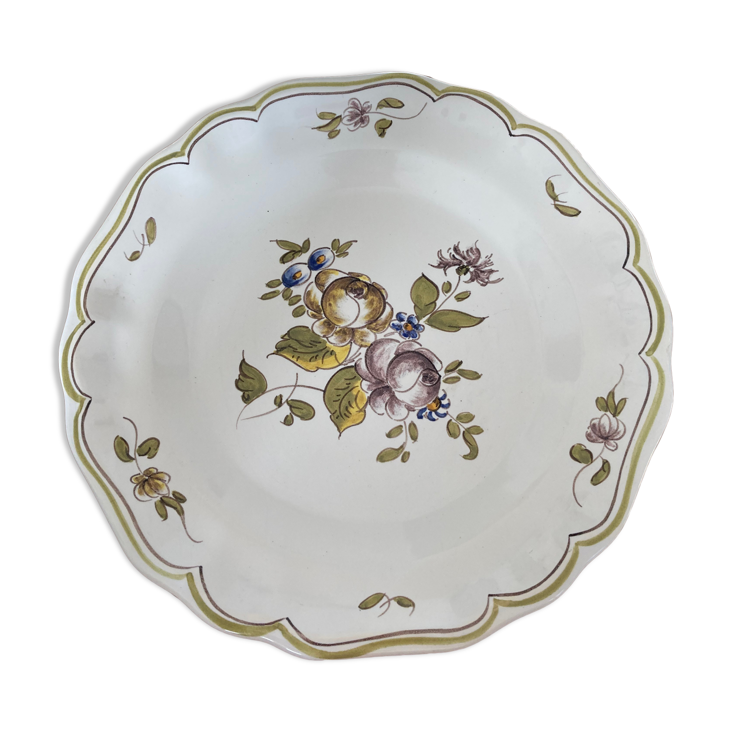 Tiled plate of martens decorated with flower decoration wall decoration