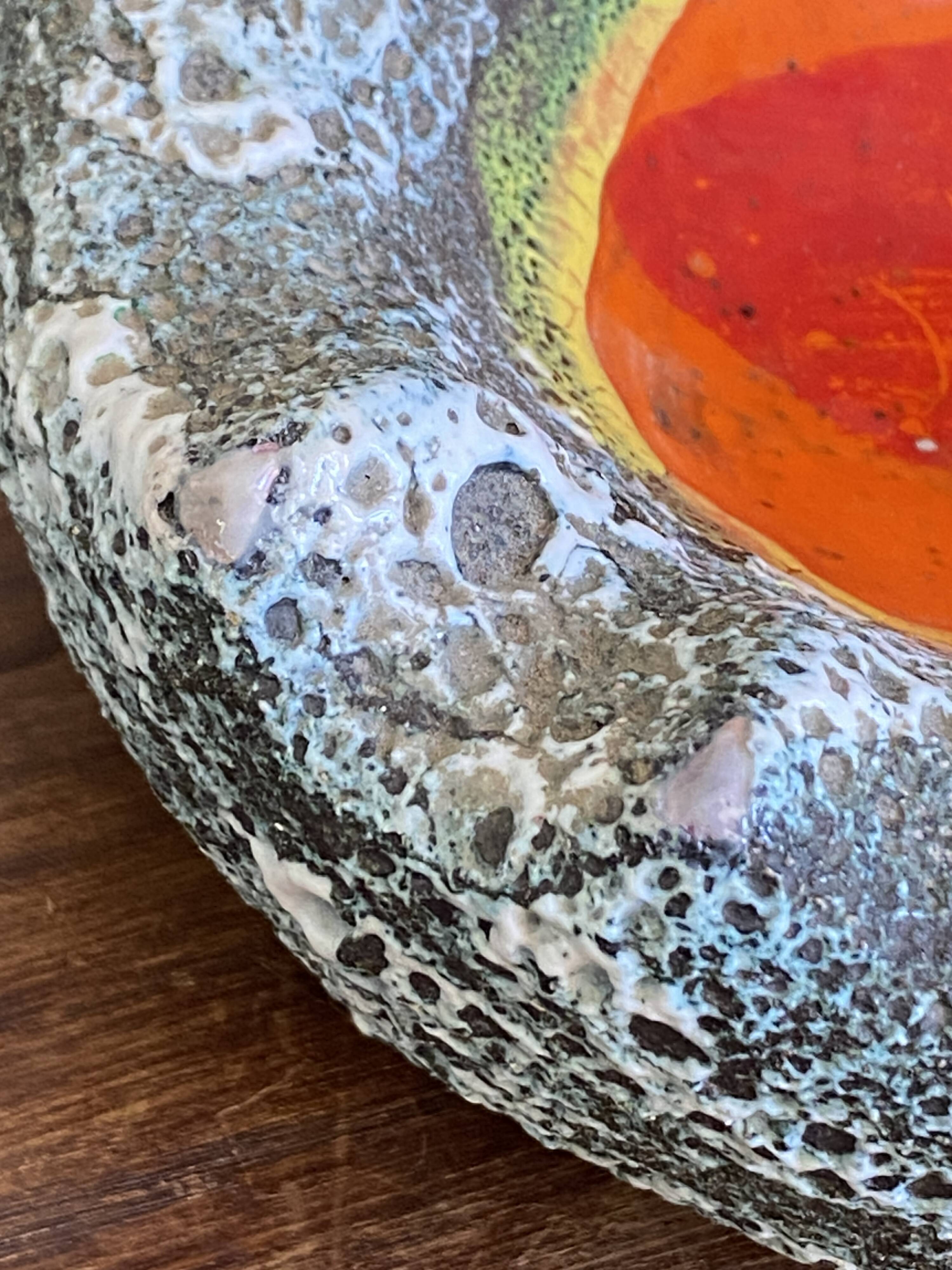 Ashtray, pocket tray, lava ceramic Vallauris