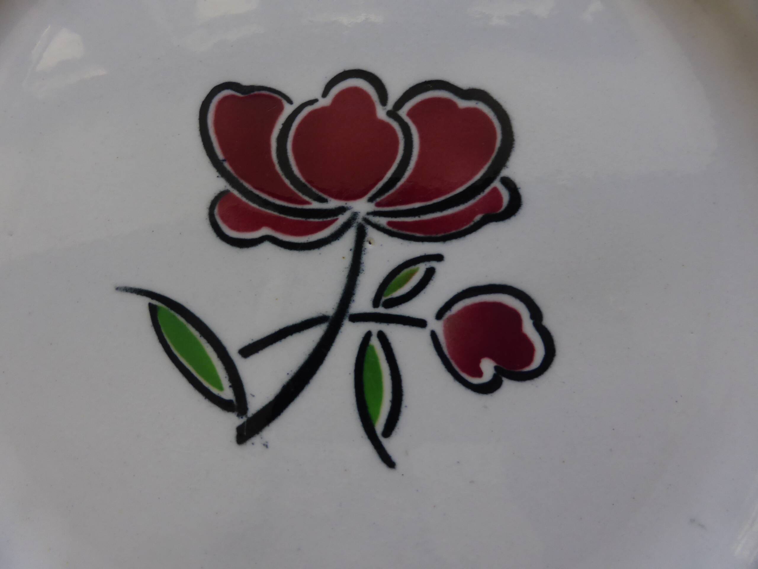 6 vintage flat plates from Badonviller 200825