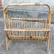Vintage rattan magazine door