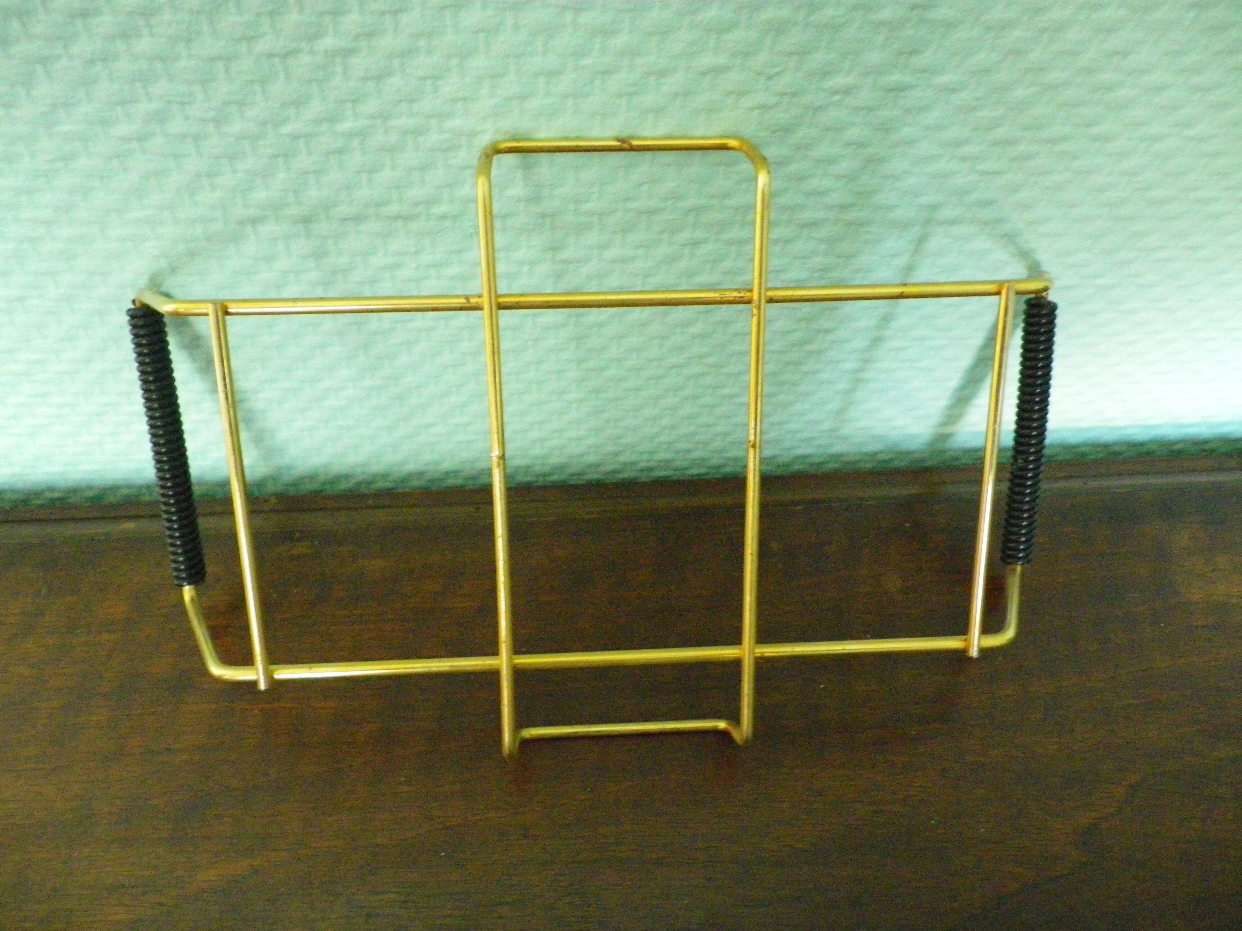 Aperitif servant, sauce, with 3 glass ravines and gold metal support - Design - 60s