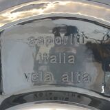 Saporiti Vela Alta leather armchair with ottoman by Giovanni Offredi