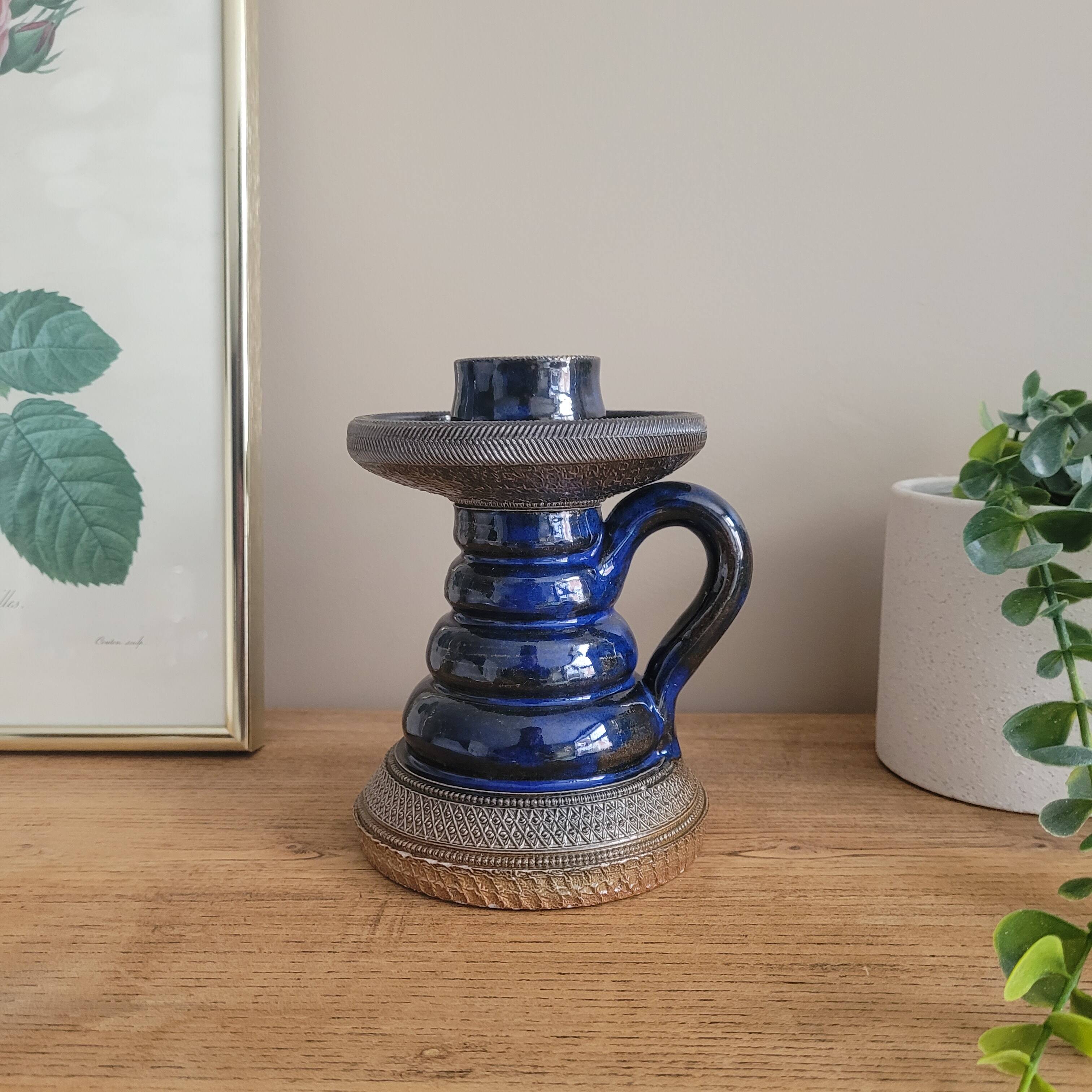 La Redoute x Selency ceramic candle holder 14 blue