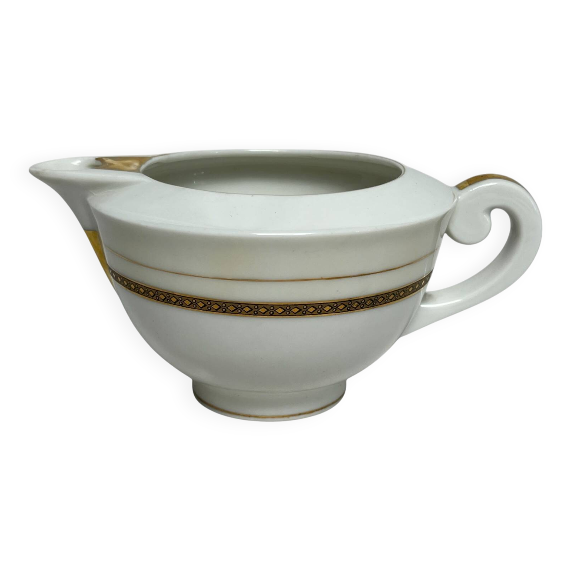 Art Deco, Limoges porcelain sauceboat circa 1930