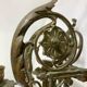 Pair of 3-light wall sconces in gilt bronze in the style