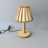 Lampe en rotin Art Vannerie France, années 70