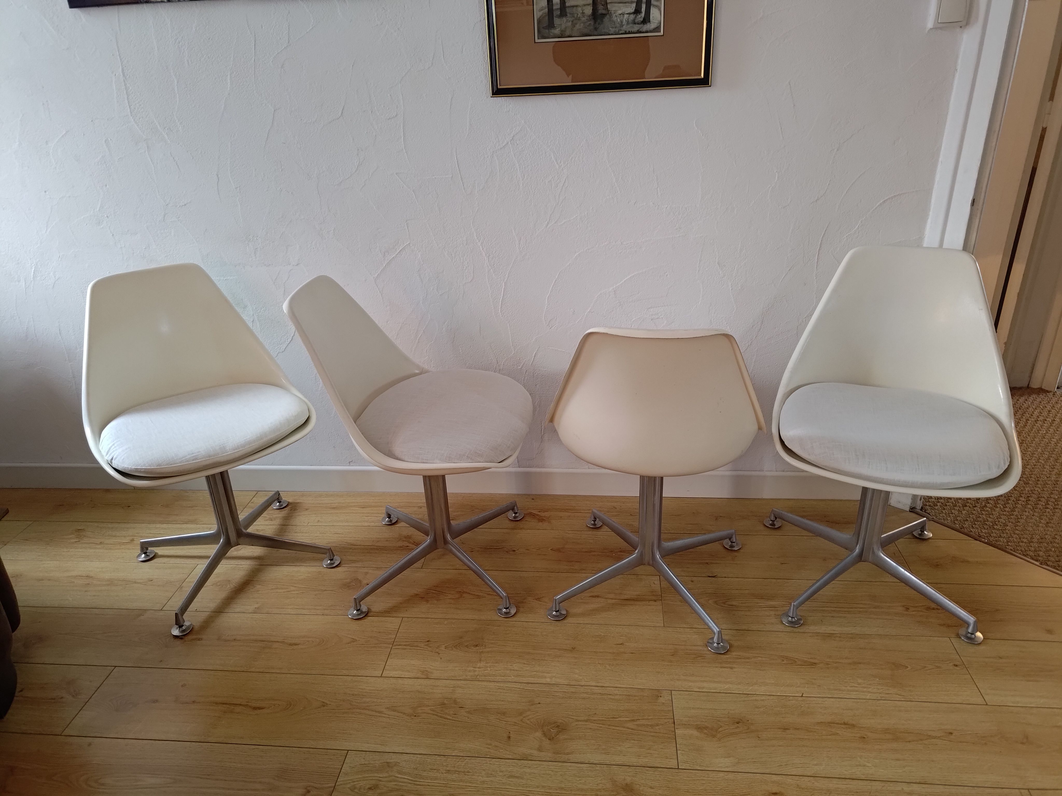 Set of 4 chairs Arkana model 116 by Maurice Burke