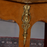 Writing table in gilded wood and Walnut Louis VI