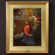 Antique Italian painting Christ with angels from the 17th century